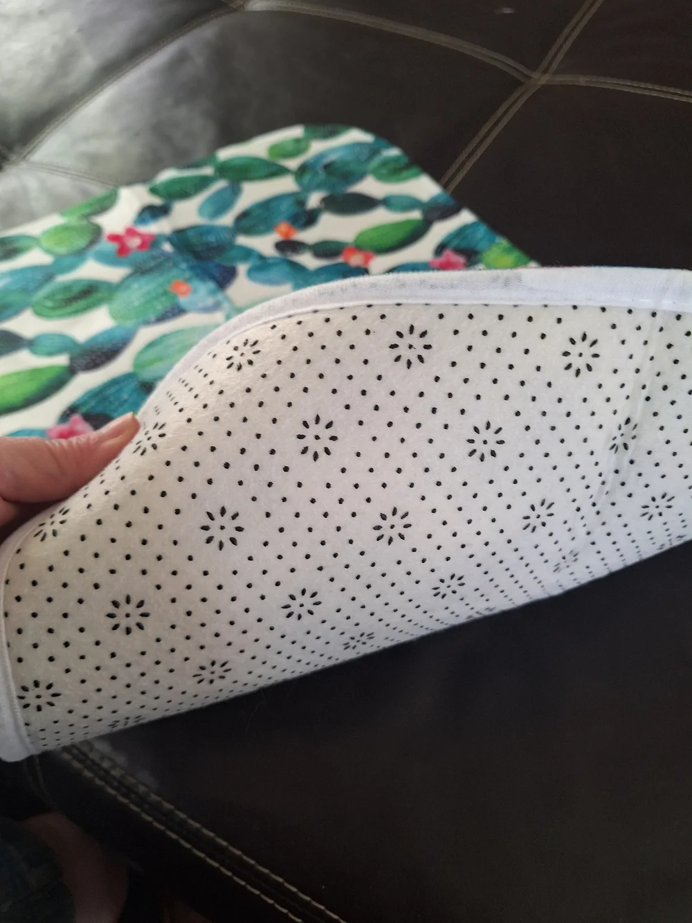 Cactus Print Indoor Mat - Green & Teal